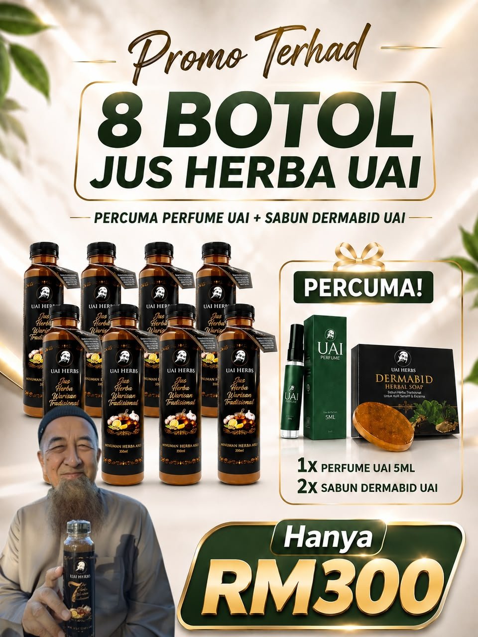 Pakej RM300 8 Botol Jus UAI Herbs