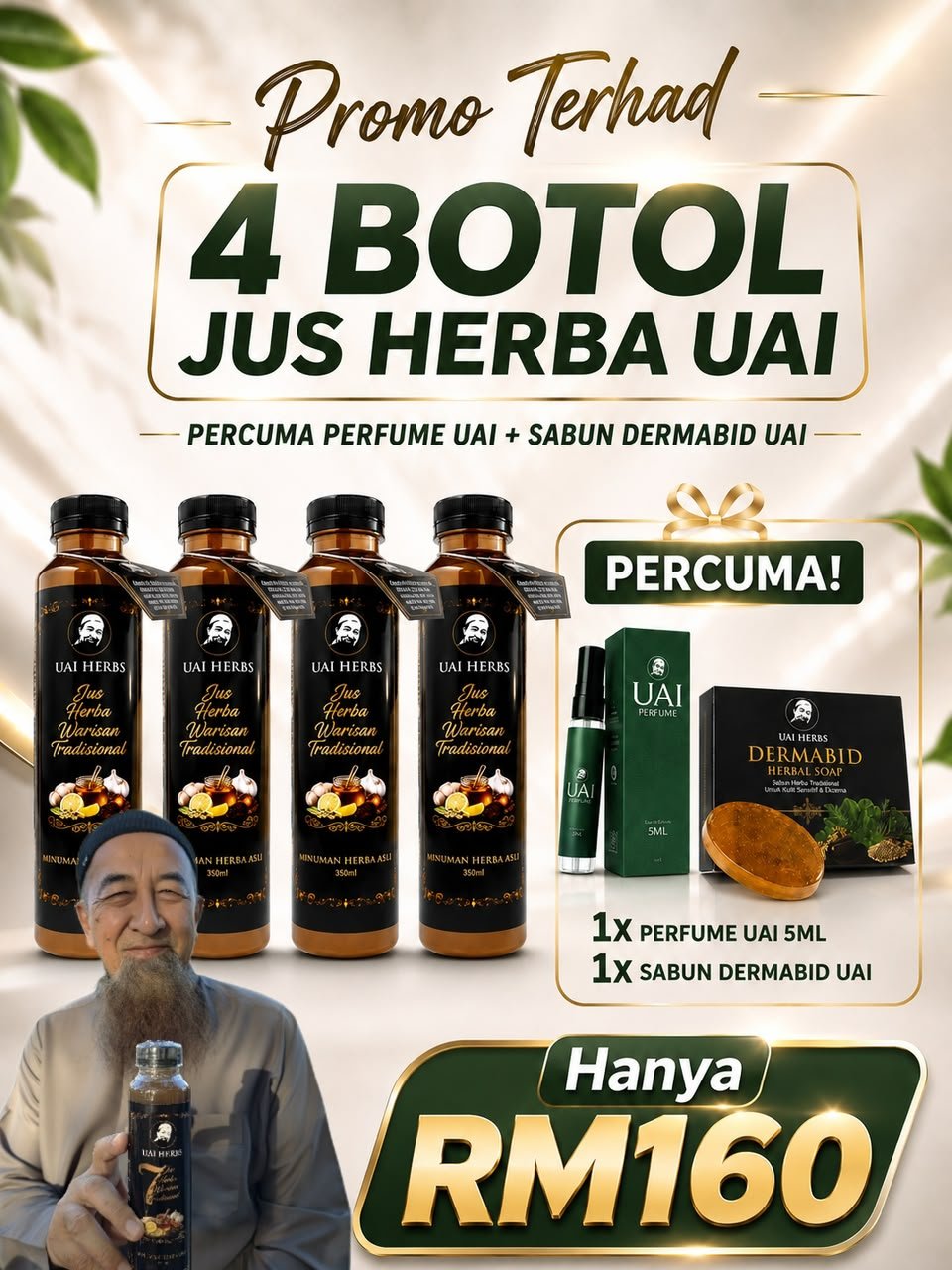 Pakej RM160 4 Botol Jus UAI Herbs
