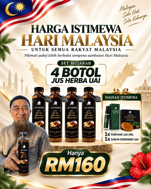 Pakej RM160 4 Botol Jus UAI Herbs